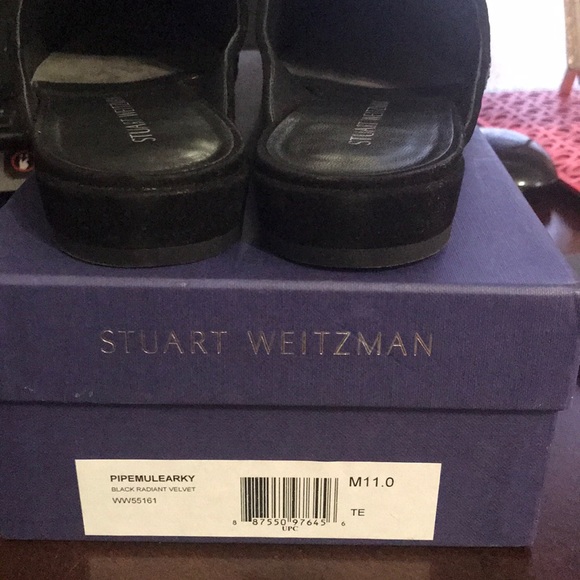 Stuart Weitzman black radiant velvet mule - Picture 6 of 8